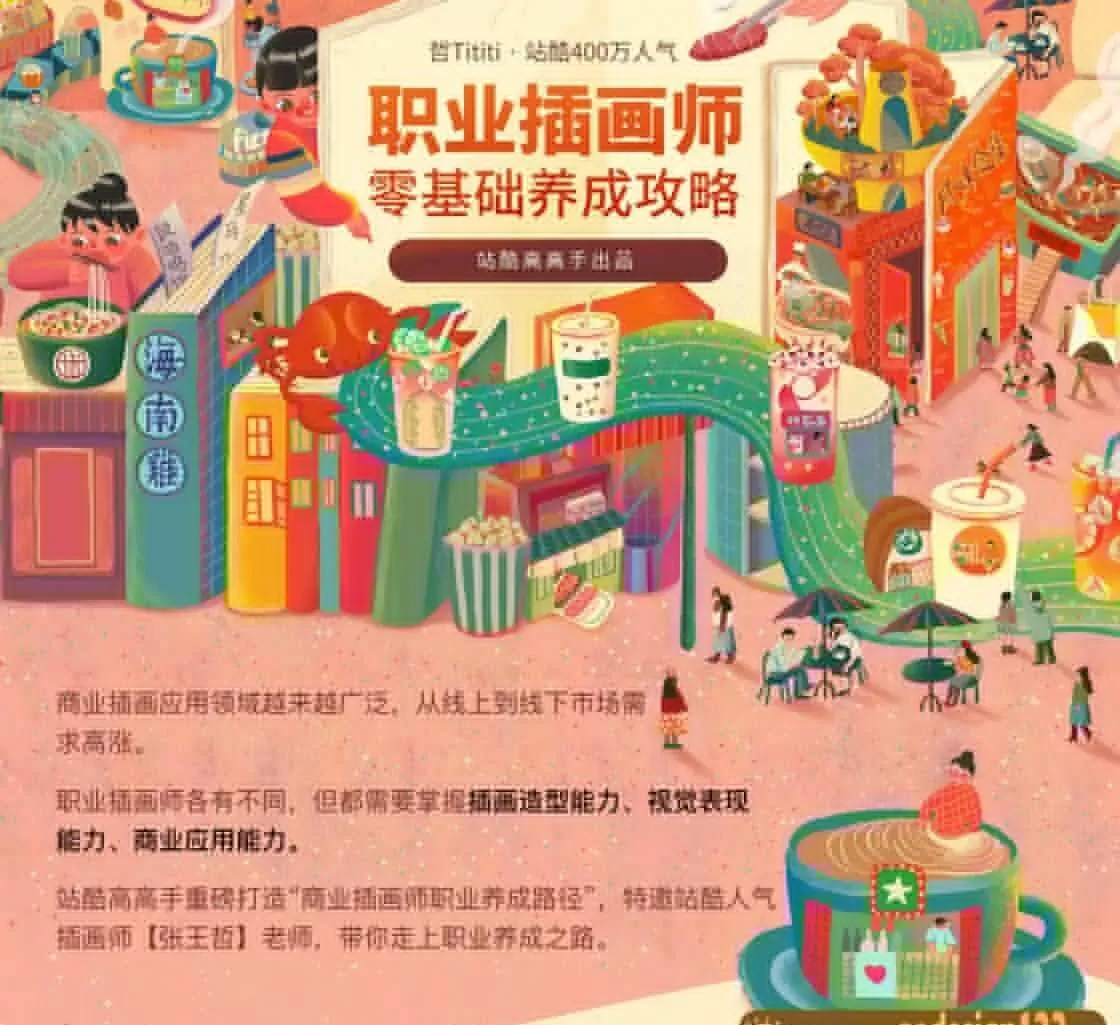 张王哲职业插画师养成班(第1期已完结)2020年教程 张王哲职业插画师养成班(第1期已完结)2020年教程